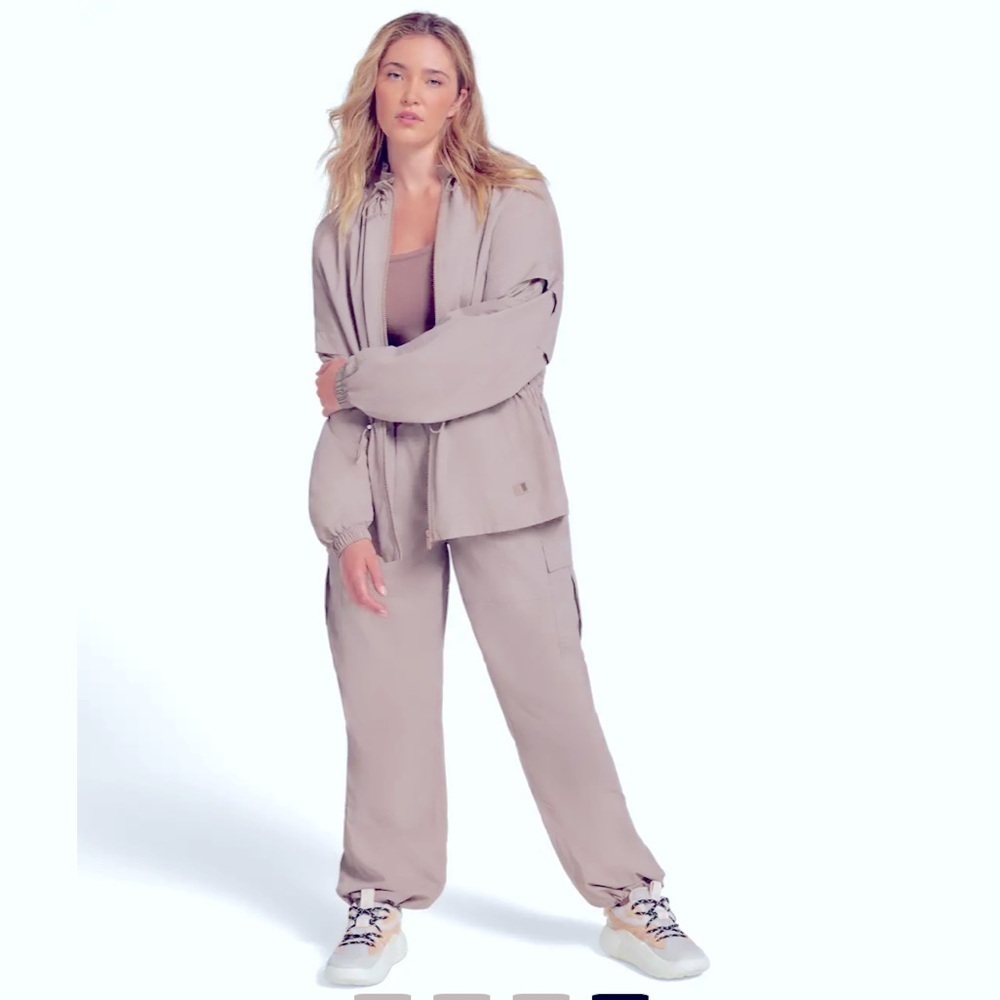 UGG SET Winny Tracksuit Jacket And Cargo Pants Windbreaker Purple/Gray SZ Small